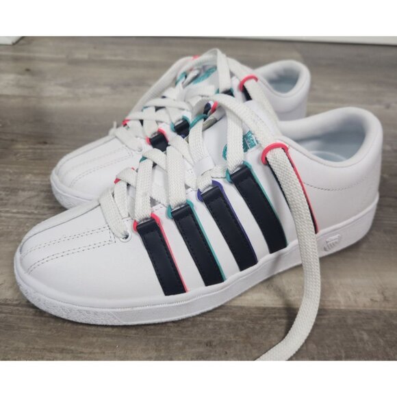 K Swiss Men's Sz. 9 Classic LX Blk/White/Multi NWOT - Picture 1 of 7